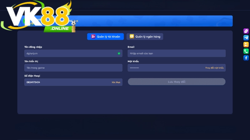 Người chơi cần phải xác minh tài khoản khi cá cược trên VK88